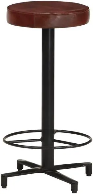 vidaXL Bar Stools 2 pcs 26" Real Leather