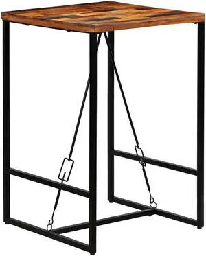 vidaXL Bar Table Solid Reclaimed Wood Office Wooden Pub Coffee Side End Table