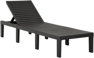 vidaXL Patio Lounge Chair Outdoor Chaise Lounge Chair Sunlounger Anthracite