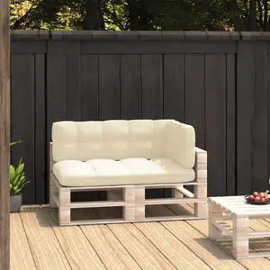 vidaXL Highback Chair Cushion Set of 6 Navy Blue 100% Polyester