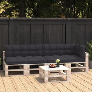 vidaXL Chair Cushion 5 Pcs Outdoor Seat Cushion Sofa Pad Anthracite Fabric