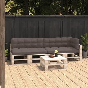 vidaXL Chair Cushion 2 Pcs Outdoor Seat Cushion Sofa Pad Anthracite Fabric