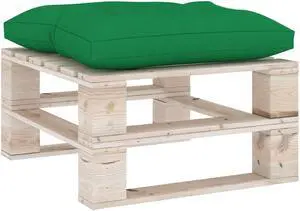 vidaXL Chair Cushion Outdoor Patio Pallet Cushion Seat Pad Pillow Green Fabric