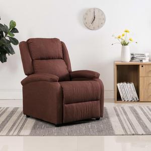 vidaXL TV Recliner Chair Brown Fabric Lift Chair Rocker Recliner Adjustable