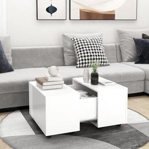 vidaXL Coffee Table End Table Living Room Sofa Table White Engineered Wood