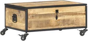 vidaXL Coffee Table End Table Accent Side Table Solid Wood Mango 27.6 Inch