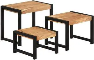 vidaXL Nesting Table Honey finish