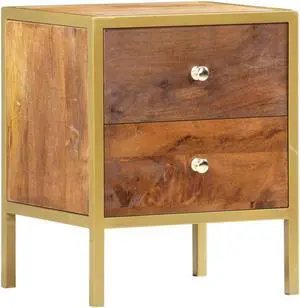 vidaXL Cabinet Drawer Dresser Side End Table for Bedroom Solid Wood Mango