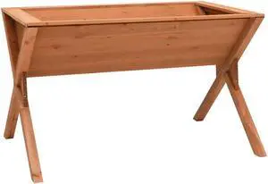 vidaXL Planter Handmade Flower Box with Legs Wooden Plant Box Solid Firwood