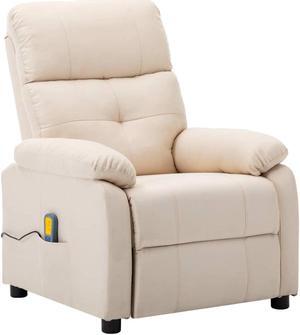 vidaXL Power Lift Massage Recliner Chair for Elderly Anthracite Faux Leather