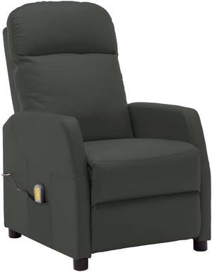 vidaXL Massage Recliner Electric Massaging Recliner for Elderly Black Fabric