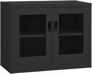 vidaXL Office Cabinet Storage Cabinet Home Display Cabinet Anthracite Steel