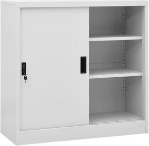 vidaXL Cabinet Storage Rack Drawer Cabinet with 4 Fabric Baskets Steel Gray