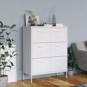 vidaXL Drawer Cabinet File Cabinet Freestanding Storage Cabinet Pink Steel