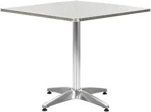 vidaXL Patio Table Outdoor Side Table Garden Porch Furniture Aluminum Silver