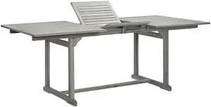 vidaXL Outdoor Dining Table Extendable Garden Patio Table Solid Acacia Wood