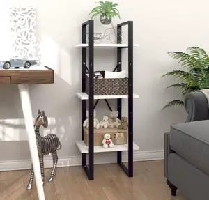 vidaXL Bookshelf Book Rack Book Cabinet Standing Shelf White Engineered Wood vidaXL Bookshelf Book Rack Book Cabinet Standing Shelf White Engineered Wood