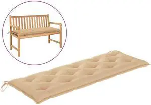 vidaXL Bench Cushion Outdoor Water Repellent Bench Cushion Beige Oxford Fabric