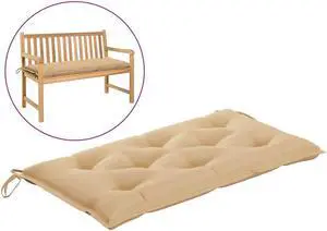 vidaXL Bench Cushion Outdoor Water Repellent Bench Cushion Beige Oxford Fabric