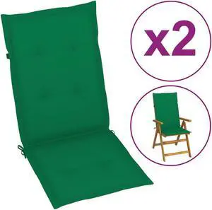 vidaXL Chair Cushion 2 Pcs Garden High Back Chair Cushion Anthracite Fabric