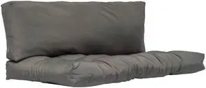 vidaXL Chair Cushion 3 Pcs Outdoor Pallet Seat Cushion Sofa Pad Black Fabric