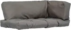 vidaXL Chair Cushion 3 Pcs Outdoor Pallet Seat Cushion Sofa Pad Gray Fabric
