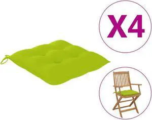 vidaXL Chair Cushion 4 Pcs Outdoor Patio Seat Cushion Bright Green Oxford Fabric