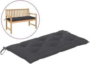 vidaXL Bench Cushion Water Repellent Garden Cushion Anthracite Oxford Fabric