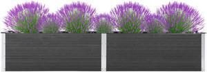 vidaXL Garden Raised Bed 21.3" WPC Gray Garden Outdoor Planter Flower Box
