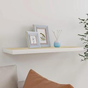 vidaXL Wall Shelf Floating Shelf Display Shelf Wall Mounted Oak and White