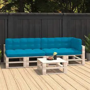 vidaXL Chair Cushion 5 Pcs Outdoor Pallet Seat Cushion Sofa Pad Cream Fabric