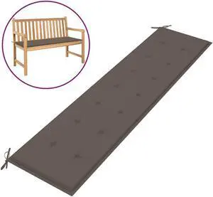 vidaXL Garden Bench Cushion Taupe 200x50x4 cm Oxford Fabric