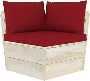 vidaXL Chair Cushion 3 Pcs Outdoor Seat Cushion Sofa Pad Wine Red Oxford Fabric