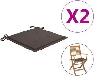 vidaXL Garden Chair Cushions 2 pcs Taupe 40x40x4 cm Oxford Fabric