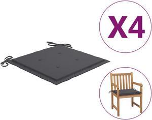 vidaXL Garden Chair Cushions 4 pcs Anthracite 40x40x4 cm Oxford Fabric