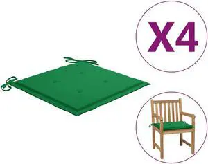 vidaXL Chair Cushion 4 Pcs Outdoor Patio Seat Cushion Green Oxford Fabric