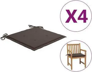 vidaXL Garden Chair Cushions 4 pcs Taupe 50x50x4 cm Oxford Fabric