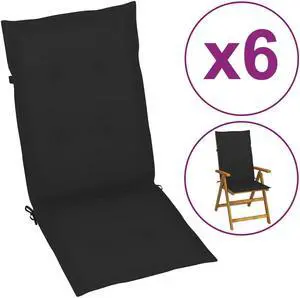 vidaXL Chair Cushion 6 Pcs Outdoor Patio Chair Cushion Pad Taupe Oxford Fabric