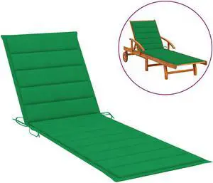 vidaXL Patio Cushion Outdoor Sun Lounger Chair Cushion Green Oxford Fabric vidaXL Patio Cushion Outdoor Sun Lounger Chair Cushion Green Oxford Fabric