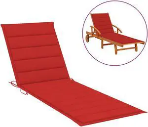 vidaXL Patio Cushion Outdoor Garden Sun Lounger Chair Cushion Red Oxford Fabric