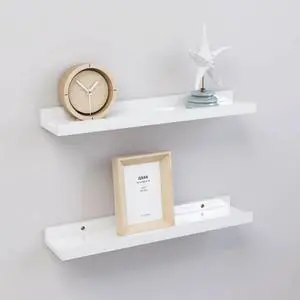 vidaXL Wall Shelves Floating Shelves Display Shelves 2 Pcs High Gloss White