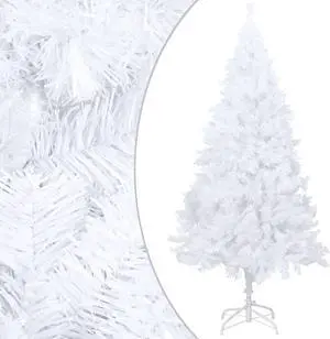 vidaXL Christmas Tree Artificial Tree with Stand and Thick Branches White PVC