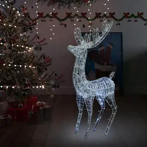 vidaXL Reindeer Christmas Decoration LEDs Pre-Lit Christmas Lighting Cold White