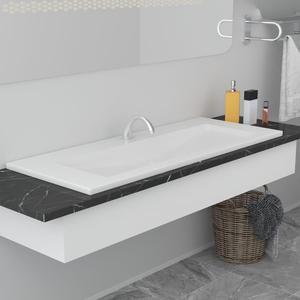 vidaXL Wash Basin Built-in Basin Vanity Sink Small Basin Bath Sink Ceramic White