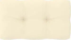 vidaXL Chair Cushion Outdoor Patio Pallet Seat Cushion Sofa Pad Cream Fabric
