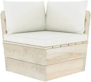 vidaXL Chair Cushion 3 Pcs Outdoor Seat Cushion Pad Cream White Oxford Fabric