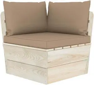 vidaXL Chair Cushion 3 Pcs Outdoor Seat Cushion Sofa Pad Taupe Oxford Fabric