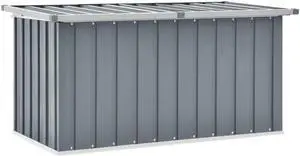 vidaXL Outdoor Storage Box Deck Box with Lid Patio Cabinet Storage Chest Gray vidaXL Outdoor Storage Box Deck Box with Lid Patio Cabinet Storage Chest Gray
