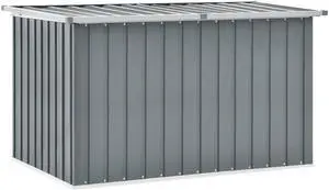 vidaXL Outdoor Storage Box Deck Box with Lid Patio Cabinet Storage Chest Gray vidaXL Outdoor Storage Box Deck Box with Lid Patio Cabinet Storage Chest Gray