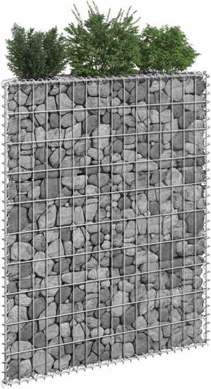 vidaXL Raised Garden Bed Gabion Retaining Wall Flower Bed Galvanized Steel